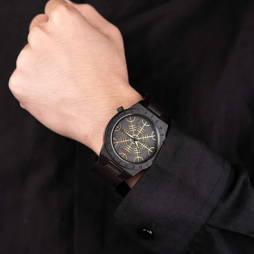 Vista 3 de BOBO BIRD Relojes de madera con grabado único para hombre, correa de madera de lujo con caja de madera de bambú