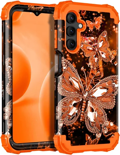 Vista 55 de Miqala Funda para Galaxy A14 5G, que brilla en la oscuridad, tres capas, resistente, a prueba de golpes, protección completa, parachoques