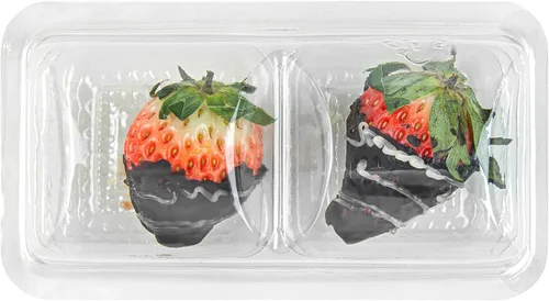 Vista 14 de Restaurantware Thermo Tek - Contenedores de postre de 5.3 x 2.6 x 1.8 pulgadas, 100 compartimentos duales transparentes para llevar, con tapa