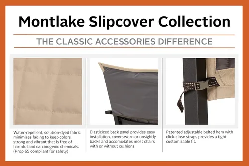 Vista 5 de Classic Accessories Montlake FadeSafe - Funda para tumbona, Beige antiguo