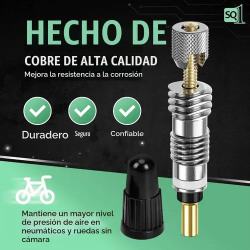 Vista 5 de Square1 Presta Kit de núcleo de válvula -10 núcleos de válvula Presta universalmente compatibles, 1 herramienta de extracción de núcleo de válvula