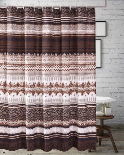 Vista 15 de Greenland Home Fashions Cortina de ducha de tela Sensations, decoración elegante para el baño, lavable a máquina, 72 pulgadas x 72 pulgadas, Atlantis