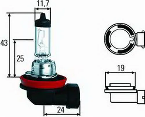 Vista 2 de HELLA Bombilla halógena estándar H11, 12 V, 55 W