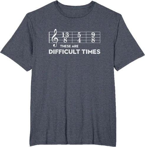 Vista 97 de Musician - Camiseta con texto en inglés "These are Difficult Times", talla S