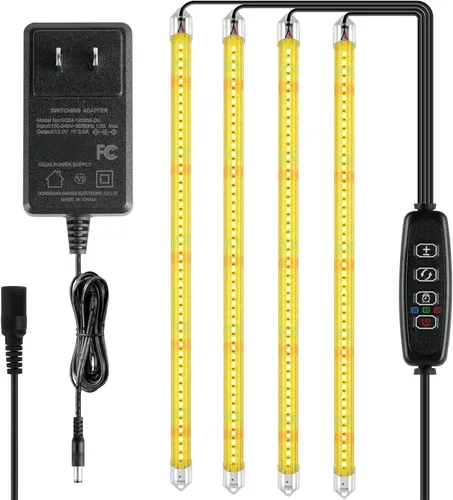 Vista 19 de iPower 21 Luz LED de Crecimiento con Espectro Completo para Plantas de Interior, Cuello de Cisne Ajustable, 3 Modos de Luz y 10 Niveles Regulables