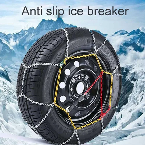 Vista 4 de Cadenas de nieve, cadenas de neumáticos para SUV, automóviles, sedán, automóviles familiares, camiones pesados para hielo, nieve, barro, arena