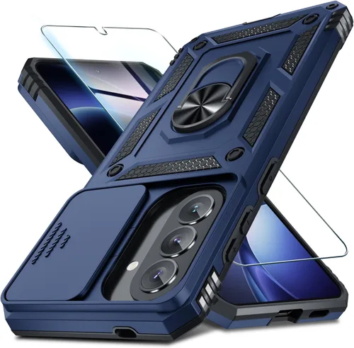 Vista 15 de Janmitta Funda compatible con Samsung Galaxy A16 5G/4G con Cubierta Deslizante Integrada para Lente de Cámara + Protector de Pantalla + Soporte