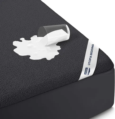 Vista 23 de Utopia Bedding – Protector impermeable de colchón tamaño individual, funda de colchón de terry premium de 200 GSM, transpirable, estilo ajustado