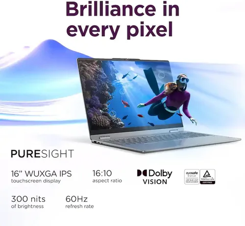 Vista 3 de Lenovo Portátil Yoga 7i 2 en 1 2026, Intel Core Ultra 7 256V, Intel Arc Gris lunar