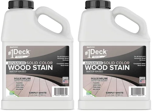 Vista 9 de Tinte y sellador de madera para exteriores de color sólido avanzado #1 Deck Premium en uno, sellador a base de agua para cubiertas de madera, vallas