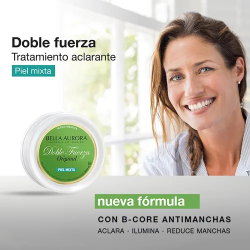 Vista 2 de BELLA AUROPRA DOBLE FUERZA CREMA ANTI-MANCHAS MATE PIEL MIXTA 30ML