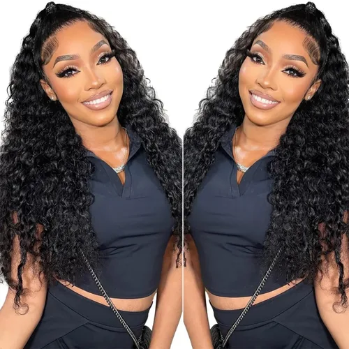 Vista 16 de Highlight Pelucas de Encaje Frontal 13x6 Cabello Humano Rubio Miel Ombré Ondas Profundas Pelucas de Encaje Frontal Cabello Humano para Mujeres