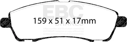Vista 2 de EBC Brakes DP61603 Serie 6000 Greenstuff Pastilla de freno para camiones y SUV