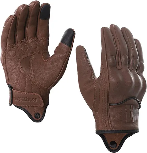 Vista 11 de Harssidanzar Guantes de moto para mujer, guantes de cuero para motocicleta, guantes de motocicleta, carreras de carretera, ciclismo, escalada