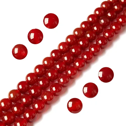 Vista 18 de 100 piezas de cuentas de ágata negra de 6 mm, cuentas naturales de piedras preciosas redondas sueltas para hacer joyas