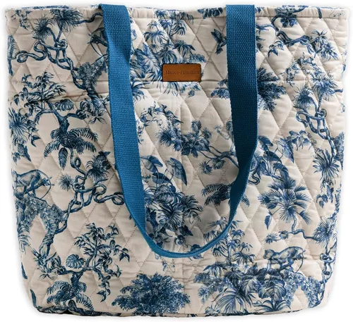 Vista 25 de Bolsas de compras Maison d' Hermine Bolsa de lona acolchada con bolsillos con cremallera Bolso pequeño reutilizable Bolsa de comestibles