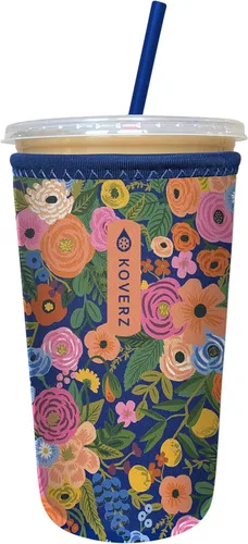 Vista 16 de Funda Koverz para café helado, funda aislante de neopreno para taza, se ajusta a una taza de café de 32 Oz., lavable y reutilizable, accesorios