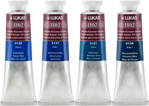 Vista 57 de Lukas 1862 Pintura al Óleo para Artistas Profesionales - Colores Tierra Amarillentos, 37 mL - Juego de 4 - Destacada Resistencia a la Luz, Sin
