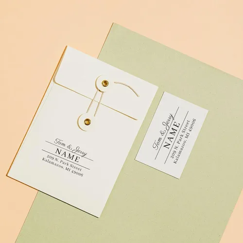 Vista 6 de Todos los tamaños de forma cuadrada Profesional personalizado sello personalizado logotipo personalizado dirección sello sellos franqueo 10.Stylish