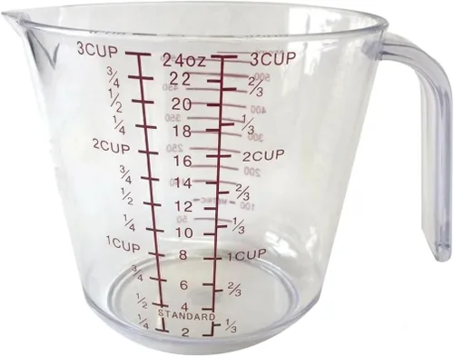 Vista 10 de Better Houseware Taza medidora, taza medidora de metal de 8 onzas con mango y labio de vertido para líquido con marcas de fácil lectura para cocinar