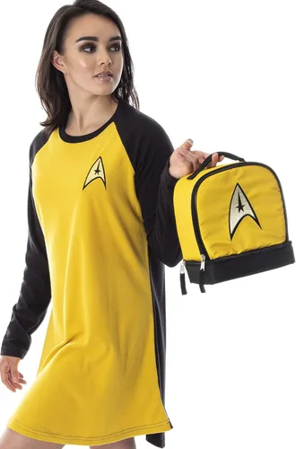 Vista 2 de INTIMO Star Trek The Original Series Captain Kirk - Lonchera aislada con doble compartimento y logotipo de comando bordado, 10 pulgadas
