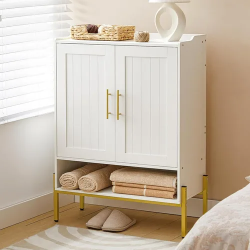 Vista 10 de HOOBRO Gabinete para zapatos, organizador de zapatos de 5 niveles con puertas, armario de madera para zapatos para entrada, armario independiente
