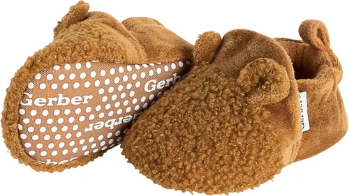 Vista 5 de Gerber Botines unisex con forro polar para bebé, antideslizantes, suaves, con orejas
