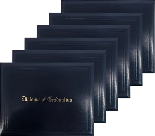Vista 18 de GraduationMall Cubierta impresa para diploma para certificado 8.5 x 11 pulgadas, color negro, paquete de 1