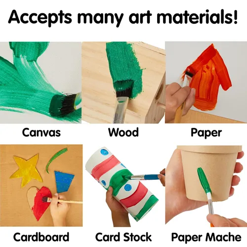 Vista 8 de Colorations WSTAP Pintura de témpera lavable, 16 onzas líquidas, verde manzana, no tóxica, vibrante, atrevida, pintura para niños, manualidades