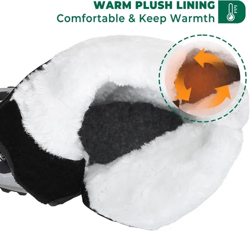 Vista 3 de Mishansha - Botas de nieve para niñas, niños niños pequeños niños grandes invierno, cálidas, impermeables, antideslizantes, anti colisión, corte