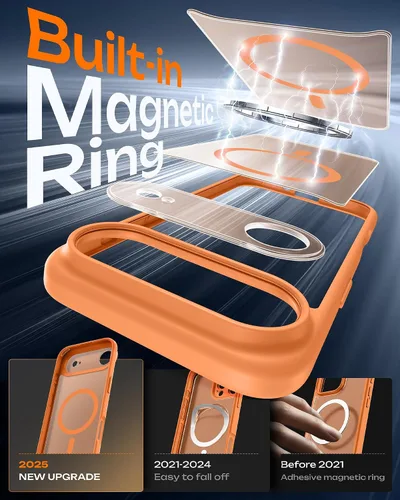 Vista 390 de TOCOL Funda para iPhone 11, compatible con Magsafe, protección completa de cámara, imanes integrados, protección contra caídas, funda translúcida