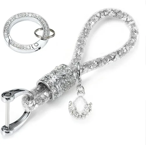 Vista 8 de Bling Crystal - Llavero de diamantes de imitación para mujer, llavero de moda