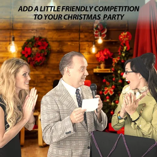 Vista 4 de Juego de Preguntas Friendly Feud Navideño, Noche de Juegos de Baby Shower, Juego de Fiesta Navideña, Actividad Familiar, Trivia Estilo Feud