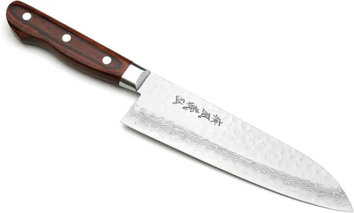 Vista 11 de Yoshihiro VG10 Cuchillo de utilidad para pelar de acero inoxidable de Damasco martillado de 16 capas (3.2" (80mm))