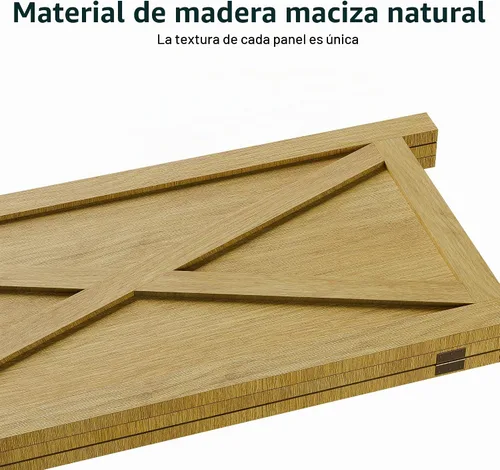 Vista 5 de Cozy Castle Divisor de habitación de madera, 3 paneles de pantalla de privacidad de 66.9 pulgadas, divisor de pared plegable, separador