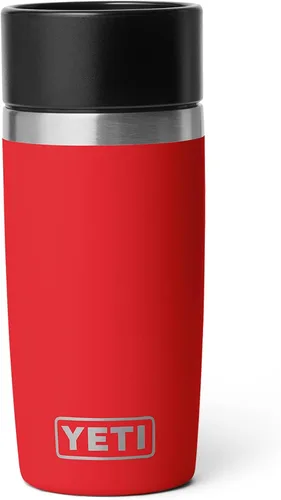 Vista 49 de YETI Rambler - Botella de viaje de 8 onzas, acero inoxidable, aislada al vacío con tapa a prueba de fugas, color negro