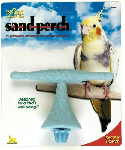 Vista 2 de JW Pet Company Insight Sand Perch T Perch - Accesorio para pájaros, regular, varios