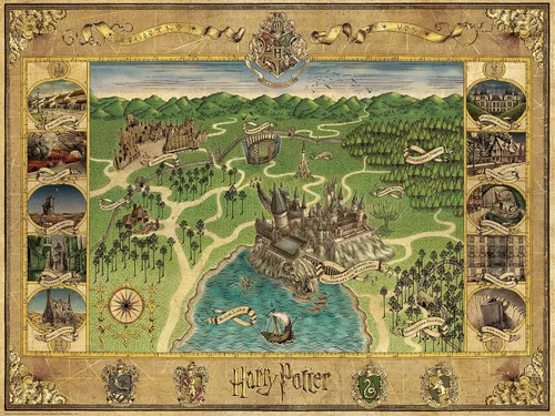 Vista 10 de Rompecabezas Ravensburger Harry Potter Mapa de Hogwarts de 1500 piezas para adultos - 12000720 - Herramientas elaboradas a mano, Fabricado