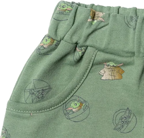 Vista 6 de STAR WARS The Mandalorian The Child - Conjunto de camiseta y pantalones cortos de rizo francés para bebés y niños grandes