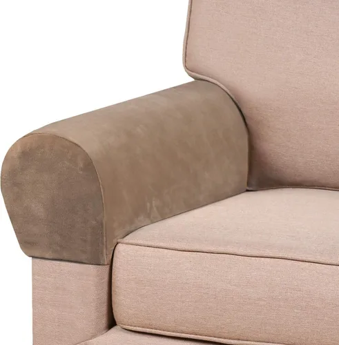Vista 18 de PrinceDeco 2 Pack Thick Velvet Stretch Armrest Covers for Chairs and Sofas, Non Slip, Blue