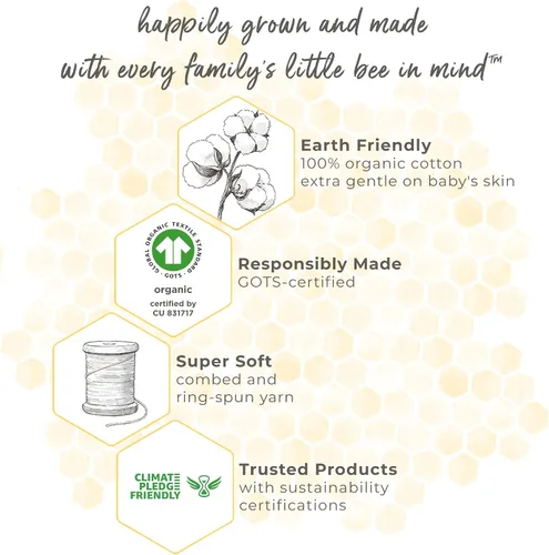 Vista 6 de Burt's Bees Baby - Pijama para niña, con cremallera delantera y pies cerrados antideslizantes, de algodón orgánico 100%, para niñas pequeñas
