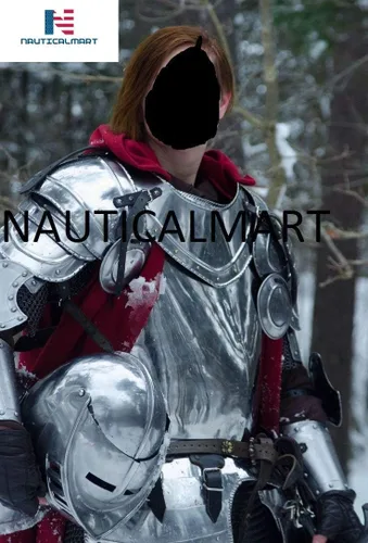 Vista 3 de NauticalMart Disfraz completo de armadura de caballero medieval, tamaño personalizado LARP