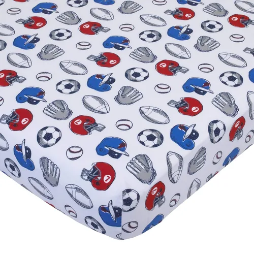 Vista 3 de Carter's Juego de 4 piezas para niños pequeños, azul/blanco/rojo All Star, 52 x 28 pulgadas