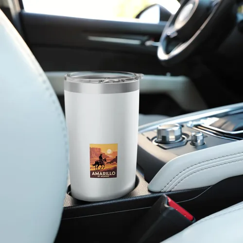 Vista 6 de Amarillo By Mornin Folk Style Western Country Music Stainless Steel Insulated Tumbler