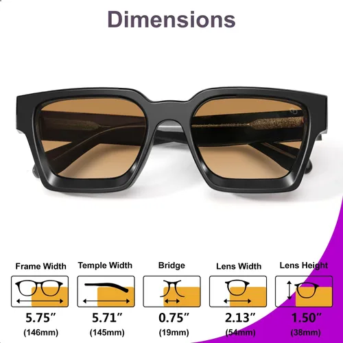 Vista 14 de VISOONE Moda 100% UV400 Protección Rectángulo TR90 Y2K Gafas de sol Accesorios para Mujeres Hombres RIVER, Transparente/Gris Rosa