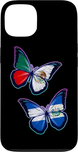 Vista 7 de El Salvador y México bicultural Roots - Carcasa para iPhone 17 (versión mariposa)