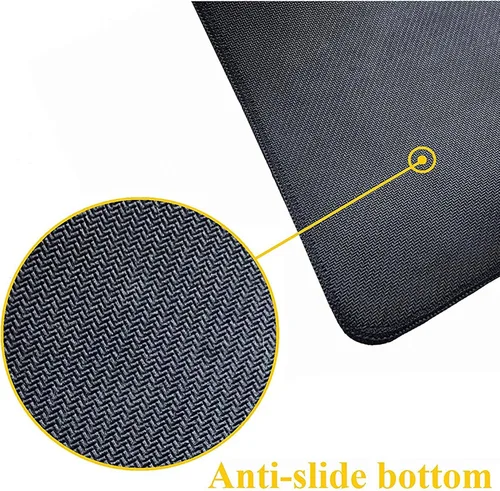 Vista 6 de Alfombrilla extendida para mouse, diseño de paisaje de pintura de tinta china, 35.4x15.7 pulgadas, tapete para teclado de juegos con bordes cosidos