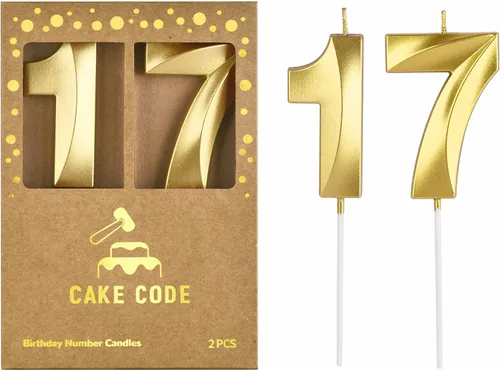 Vista 21 de Velas de cumpleaños de oro con diamantes de 2.76 pulgadas, velas de números dorados, velas de números de pastel, celebración de fiesta
