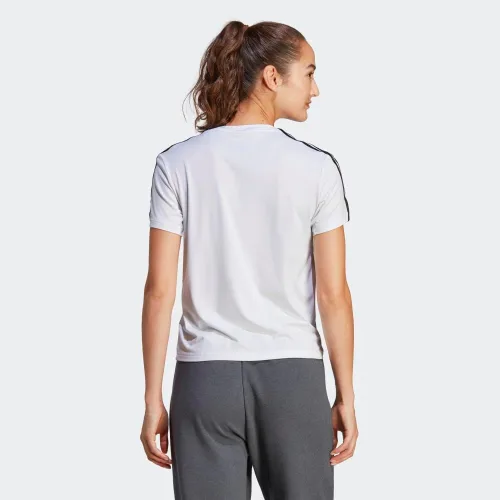 Vista 3 de adidas Camiseta de 3 rayas para mujer, talla grande, Aeroready Training Essentials