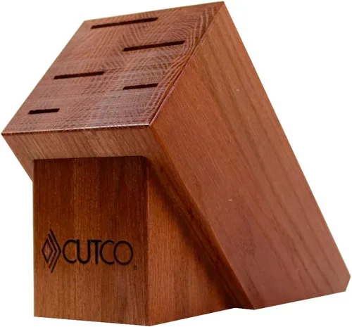 Vista 6 de Cutco 7166 Essentials - Juego de 5 piezas con bloque de cuchillos de roble cereza, marrón oscuro clásico